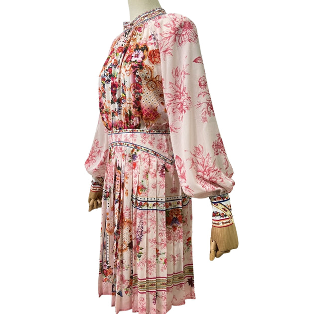 Floral Pleated Shirt Dress – DALIA MACPHEE